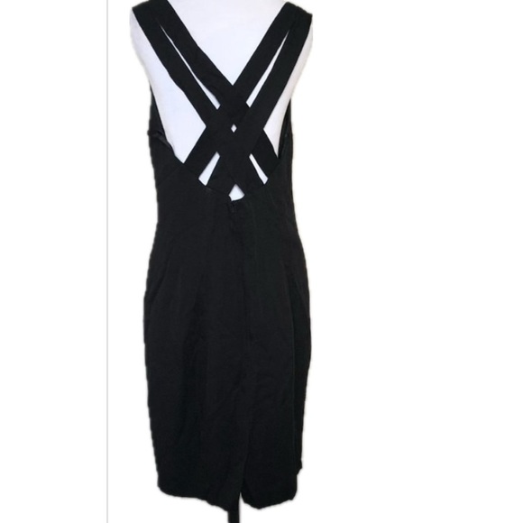Miss Ashlee Elegant Black Cocktail Dress crisscross back - Picture 3 of 6